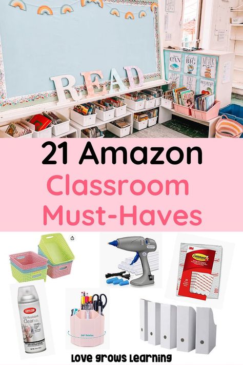 This list of classroom must-haves from Amazon is everything you need to get your classroom ready to go! Click to find all your teacher must-haves organized in one place. Teacher Supplies Organization, Classroom Necessities, Classroom Supplies List, Classroom Setup Elementary, Teacher Wish List, Teacher Classroom Supplies, Teacher List, Classroom Wishlist, Classroom Background