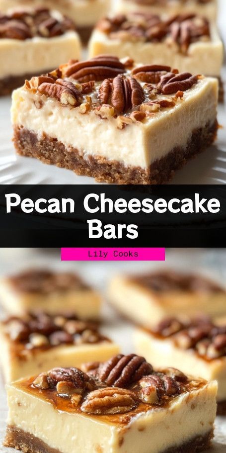 Pecan Pie Cheesecake Bars with Fall Spice Touch Cream Cheese Pecan Bars, Mini Pecan Cheesecakes, Pecan Pie Cheesecake Bars Recipe, Butter Pecan Cheesecake, Pie Balls, Pecan Pie Cheesecake Bars, Pecan Desserts Recipes, Pecan Cheesecake Bars, Pecan Pie Cheesecake Recipe