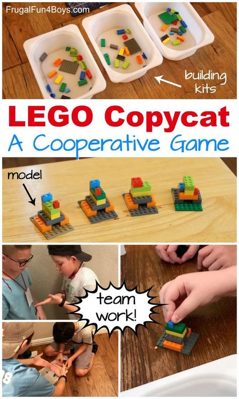 Lego Challenges For Kindergarten, Lego Team Building Activities For Adults, Lego Team Building Activities, Lego Club Ideas Lesson Plans, Lego Worksheets, Roman Activities, Collaboration Activities, Lego Learning, Lego Therapy