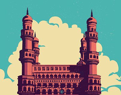 Celebrating India India Poster, Gfx Design, Indian Illustration, Building Illustration, City Illustration, City Landscape, Arte Fantasy, India Art, Design Graphique