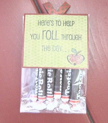 National Tootsie Roll Day is 2/23. Easy treat bag for encouragement! Teacher Happies, College Night, Silly Gifts, Teacher Treats, Secret Sister, Secret Pal, Decorated Bags, Appreciation Ideas, Party Supply Store