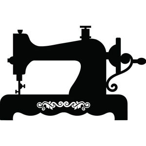 Singer Sewing Clipart Image Sewing Machine Drawing, Machine Drawing, Sewing Clipart, Sewing Logo, Removable Vinyl Wall Decals, Silhouette Cameo 4, Sewing Room Decor, Sewing Machine Cover, Old Sewing Machines