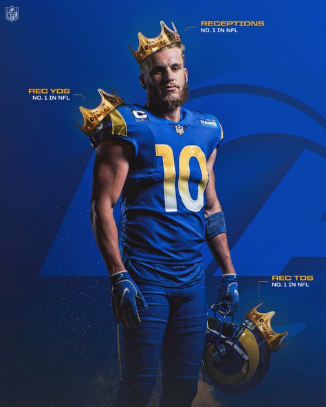 Kupp Triple Crown on Behance Football Swag, La Rams Football, Cooper Kupp, Nfl Rams, Titans Football, Nfl Football Art, Rams Football, Vinyl Poster, Football Photography