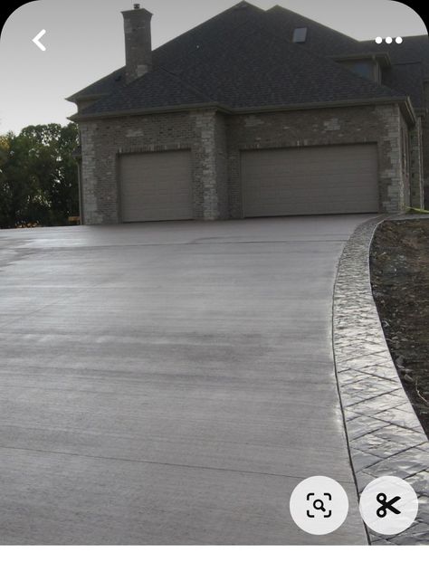 Colored Concrete Driveway Ideas, Pressed Concrete Driveway, Concrete Driveways Ideas Cement, Concrete Driveway Ideas Drive Way, Driveways Ideas Concrete, Painted Concrete Driveway Ideas, Stained Concrete Driveway Ideas, Driveway And Walkway Ideas, Stamped Driveway Concrete