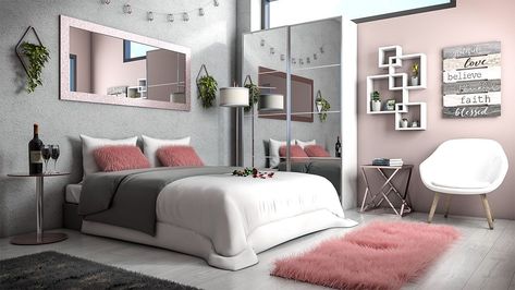 Grey and rose gold bedroom design ideas. Rose gold has increase it's popularity in recent years, and everyday more and more people choose this color to became their favorite ones. If you are one of them and want to decorate your bedroom using rose gold color scheme, this design can give you some inspiration and ideas. Grey And Rose Gold Bedroom, Gold Bedroom Design, Rose Gold Bedroom Decor, Grey And Gold Bedroom, Grey And Rose, Rose Gold Bedroom, Grey Bedroom Design, Gold Living Room Decor, Gold Bedroom Decor