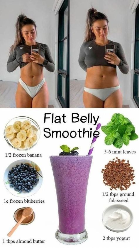 Abdomen Plat, Flat Belly Smoothie, Flot Makeup, Resep Diet, Smoothie Diet Plans, Makanan Diet, Diet Vegetarian, Deilig Mat, Fruit Smoothie Recipes