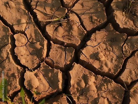 Documentary style, dry land, cracks in the soil, wide composition, harsh sunlight Stock-Illustration | Adobe Stock Soil Aesthetic, Splash Images, Dry Land, The Soil, Art Class, Art Classes, Adobe Stock, Board Games, Soil