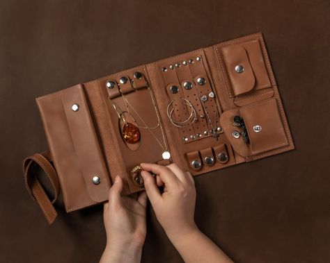 Leather phone pouch