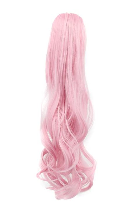 Pink Hair Spray, Pink Hair Extensions, Bangs Extensions, Pony Tail Hair, Hair Pony, Color Extensions, Extensions Clip In, Curly Clip Ins, Multi Colored Hair