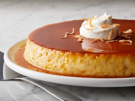 Creamy Coconut Flan with condense milk. #coconut #dessert #dessertrecipes Coconut Flan Recipe, Vegan Flan, Latin Desserts, Coconut Flan, Eagle Brand Milk, Coconut Dessert, Condensed Milk Recipes, Flan Recipe, Sweetened Whipped Cream