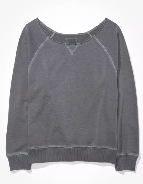 AE Off-the-Shoulder Sweatshirt American Eagle Sweatshirt, Grey Sweats, Oversized Hoodies, Sweatshirts For Women, Cut Sweatshirts, Zip Up Hoodies, Mens Outfitters, Crop Sweatshirt, Oversize Hoodie