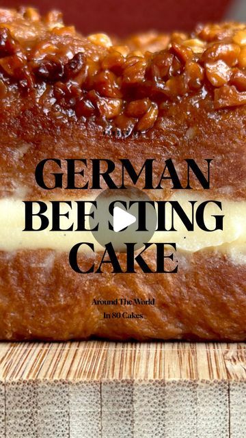 German Bee Sting Cake, Bee Sting Cake, Bee Cakes, I Am Learning, Bee Sting, Honey Recipes, Online Food, Cake Recipes, Healthy Snacks