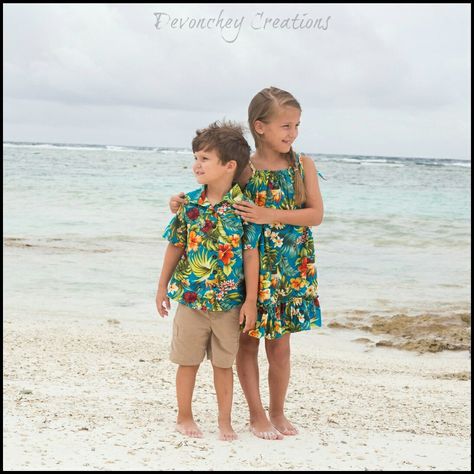 Boys Hawaiian Shirt, Hawaiian Outfits, Luau Outfits, Luau Dress, Island Style Clothing, Hawaiian Print Fabric, Hawaiian Birthday, Hawaii Outfits