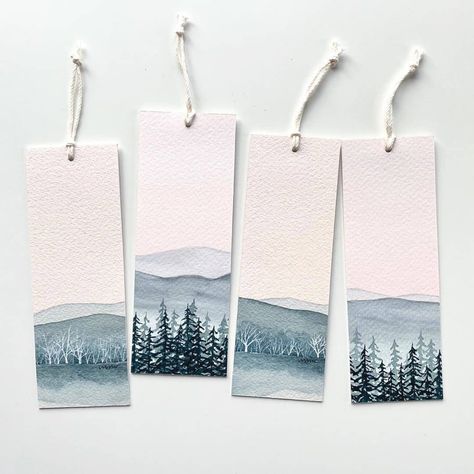 Painted Bookmarks, Watercolor Decor, Creative Bookmarks, Bookmark Craft, Learn Watercolor, Watercolor Bookmarks, Watercolor Sketchbook, 수채화 그림, Diy Watercolor