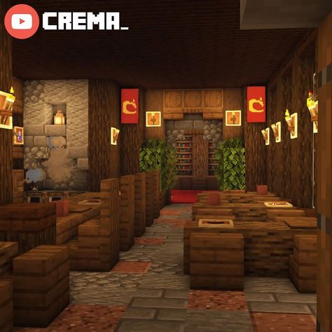 Minecraft Inn, Medieval Inn, Interior Minecraft, Minecraft Starter House, Minecraft Interior, Minecraft Interior Design, Minecraft House Plans, Minecraft Farm, Easy Minecraft Houses