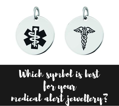 Medical symbols for #pacemaker bracelets Staff Of Asclepius, Stitches Medical, Medical Alert Tattoo, Medical Alert Symbol, Medical Alert Jewelry, Medical Alert Bracelet, Addisons Disease, Awareness Jewelry, Medical Jewelry