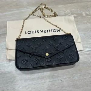 Louis Vuitton | Bags | Empreinte Leather Flicie Pouchette In Black | Poshmark Blue Clutch Purse, Real Louis Vuitton, Louis Vuitton Clutch Bag, Louis Vuitton Keychain, Louis Vuitton Felicie, Louis Vuitton Women, Louis Vuitton Clutch, Luxury Bags Collection, Louis Vuitton Empreinte