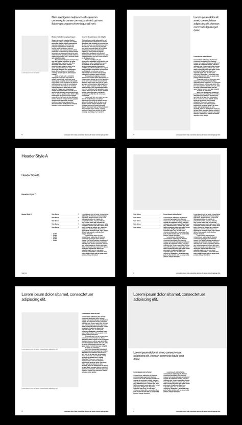 Sample InDesign layouts for white paper template Grid Layout Magazine, White Space Layout Design, Research Paper Layout Design, Manuscript Grid Layout Design, One Sheet Design Layout, White Paper Layout Design, White Paper Design Layout Inspiration, Index Layout Design, White Paper Layout