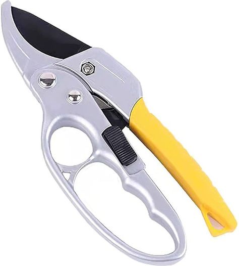 Garden Pruning Shears - Heavy-Duty, Ultra Sharp Gardening Scissor Made with Japanese Grade Stainless Steel ,Gardening Tools for Trimming Rose, Floral, Tree, Live Plants,Steel Anvil Snips(SK5-2) Gardening Scissors, Flower Scissors, Orchard Tree, Garden Scissors, Garden Hand Tools, Gardening Tools, Pruning Shears, Live Plants, Trees To Plant