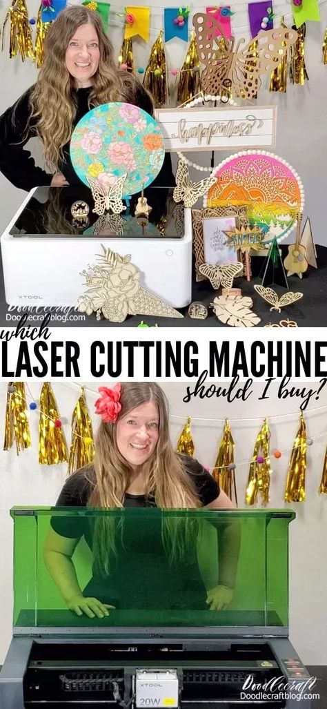 Have you decided which type of laser cutter you should get? If you are ready to start using it as an awesome craft and DIY tool, get yourself a xTool M1 or xTool S1 diode laser cutter today! Shipping is pretty fast and you'll be able to make a few things for holiday gift giving! If you are going big and want to cut clear acrylic, get the xTool P2 or Glowforge Pro today! It's the gift that keeps on giving! Xtool Projects Ideas, Laser Acrylic Ideas, X Tool M1 Projects, Xtool S1 Projects, X Tool Projects, X Tool M1, Xtool S1 Project Ideas, Xtool P2 Projects, Xtool D1 Pro Projects