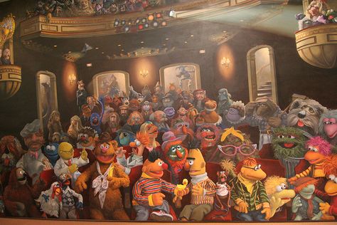 Muppets Mural @ Jim Henson Studios by Jeff Christiansen Beto Y Enrique, Die Muppets, Fraggle Rock, Rainbow Connection, The Muppet Show, Trivia Night, The Muppets, Miss Piggy, The Dark Crystal