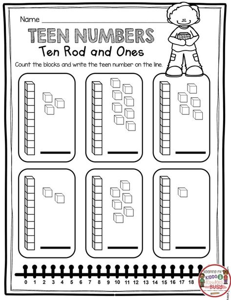 TEEN NUMBERS - Free worksheets and activities for your kindergarten or first grade math unit - number and operations in base ten common core math unit - place value - tricky teens math centers #kindergartenmath #firstgrademath #teennumbers #kindergarten Teen Numbers Kindergarten, Maternelle Grande Section, Place Value Worksheets, Numbers Worksheet, First Grade Math Worksheets, Teen Numbers, 2nd Grade Math Worksheets, 1st Grade Math Worksheets, Numbers Kindergarten