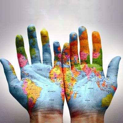 Can you answer the multiple choice questions on these maps? Hand Kunst, Colors Of The World, Map Globe, We Are The World, Mark Twain, Hand Art, Palm Of Your Hand, Akita, Map Art