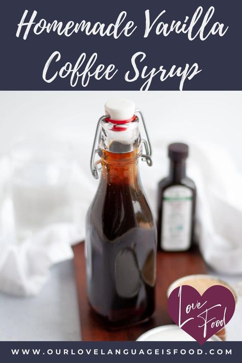 📖 Homemade Vanilla Syrup Vanilla Syrup Recipe, Vanilla Coffee Syrup, Homemade Vanilla Syrup, Vanilla Simple Syrup, Vanilla Syrup For Coffee, Simple Syrup Recipes, Starbucks Drinks Recipes, Homemade Coffee, Coffee Syrup