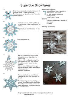 Beaded Ornaments Diy, Christmas Beading, Christmas Jewelry Diy, Beaded Snowflakes Ornament, Holiday Beading, Beaded Snowflakes, Beading Patterns Free, Bead Charms Diy, Bead Weaving Patterns