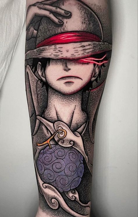 Shen Long Tattoo, One Piece Tattoo, Bleach Tattoo, Lion Tattoo Sleeves, Blackout Tattoo, Manga Tattoo, One Piece Tattoos, Clever Tattoos, Cool Forearm Tattoos