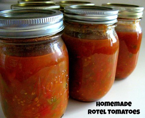 Homemade Rotel Tomatoes, Homemade Rotel, Rotel Recipes, Canning Vegetables, Canning Recipe, Canning Food Preservation, Canning Tips, Food Hygiene, Rotel Tomatoes