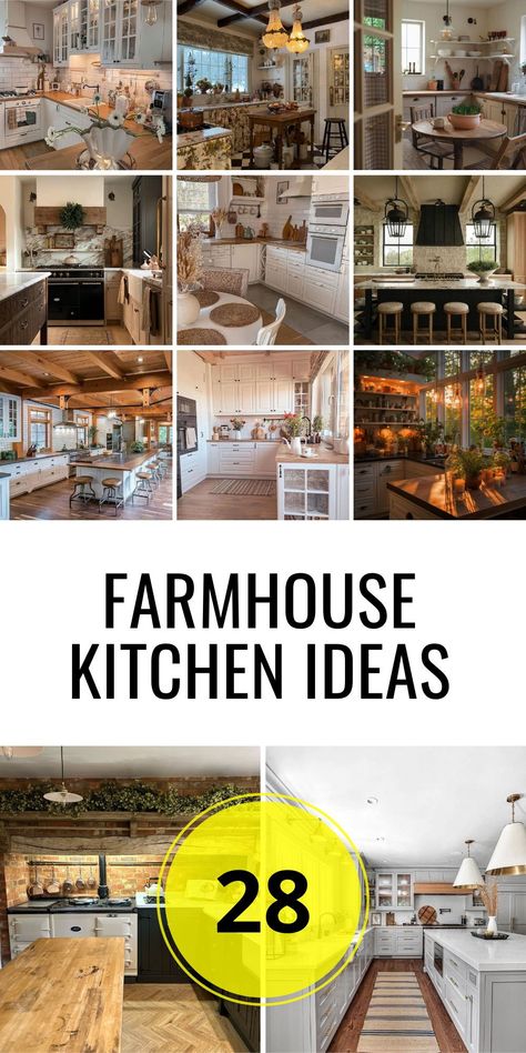 Explore Industrial Farmhouse Kitchen Ideas, where functionality meets style. These designs blend sleek, modern lines with rustic, vintage elements to create a striking, yet welcoming space. Perfect for those who enjoy a blend of exposed brick, metal accents, and wood textures, these kitchens are both beautiful and practical. Industrial Farmhouse Kitchen Design, Industrial Farmhouse Kitchen Ideas, Kitchen Ideas Unique, Industrial Kitchen Ideas, Industrial Farmhouse Kitchen, Timeless Farmhouse, Wooden Countertops, Stone Accent Walls, Farmhouse Flair