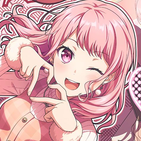 ᶻz source : bandori ( aya maruyama ) Bandori Aya, Aya Maruyama, Pastel Palette, Hair Reference, Girl Bands, Infp, Iconic Characters, Cute Icons, Drawing Reference