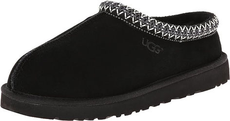 Trending Slippers, Black Ugg Slippers, Uggs Black, Ugg Store, Ugg Tasman Slippers, Ugg Tasman, Black Uggs, Cute Slippers, Suede Slippers