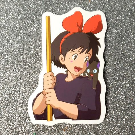 Sticker From: Studio Ghibli Animated Movie Kiki's Delivery Service Character: Kiki 10/$10 Bundle To Save! Perfect For Decorating Your Electronics! Waterproof Stickers Meant To Go On Most Surfaces. I Included A Picture Of My Personal Waterbottle Which Has Been Dropped And Washed Daily For A Year To Show You How Long These Stickers Can Last! Pet & Smoke Free Home Bundle To Save On Shipping Or Make An Offer To Negotiate Or Just Buy It Because You Love It! Kiki's Delivery Service Stickers Printable, Kiki's Delivery Service Stickers, Anime References, Anime Sticker, Kiki's Delivery Service, Class Design, Face Photography, Anime Stickers, Printable Stickers