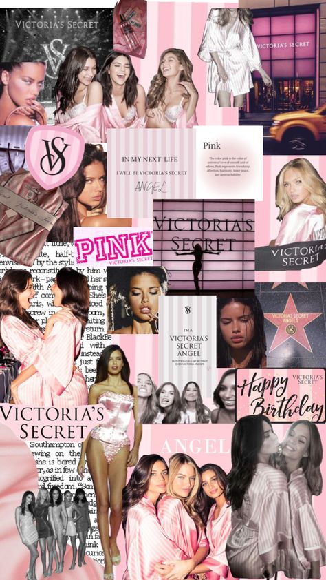 Victoria Secret, Victoria's Secret, Collage, Pink