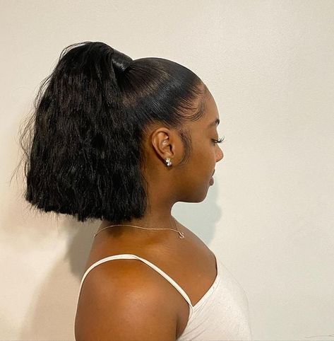 Discover the latest in curly ponytail hairstyles! Elevate your look with 23 trending styles that embrace natural curls and unleash your vibrant beauty. Click the article link for more photos and inspiration like this // Photo Credit: Instagram @hairbychina_1 // #besthairstyles #curlycurlyponytail #curlyponytail #curlyponytailbraid #hair #hairinspiration #hairinspo #hairstyles High Sleek Curly Ponytail, Black Women Natural Ponytail, Curly Bob Ponytail, Mid Curly Ponytail, Short Curly Ponytail Weave, Slick Back Curly Ponytail, Curly Hair Ponytail Styles, Curly Ponytail Black Women, Curly Ponytail Weave