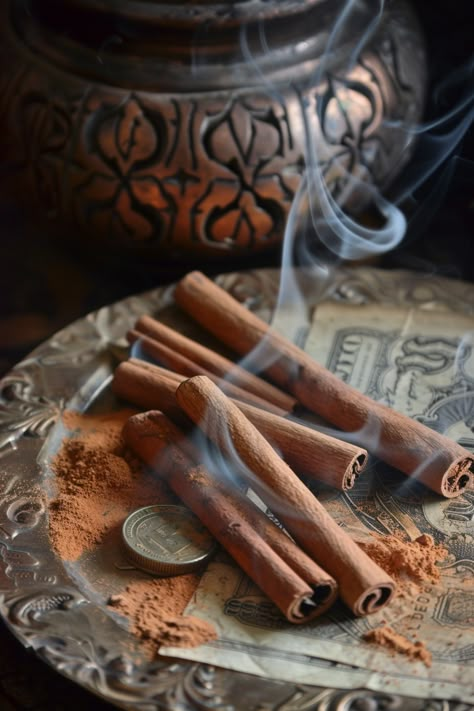 Harness the power of cinnamon to attract wealth and abundance into your life. Discover ancient money spells and rituals using this magical spice. #CinnamonSpells #MoneyMagic #Abundance Money Abundance Spell, Cinnamon Spells, Herbalist Aesthetic, Cinnamon Aesthetic, Finding New Love, Abundance Images, Black Magic Love Spells, Money Spells That Work, Jar Spells