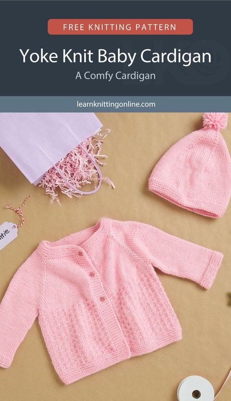 Yoke Knit Baby Cardigan [FREE Knitting Pattern] - LKO Knit Newborn Outfits Free Pattern, Newborn Cardigan Knitting Pattern Free, Knitting Patterns Free Cardigans Ladies Double Knit, Baby Jersey Knitting Pattern Free, Infant Knitted Sweater Patterns, Baby Cardigans To Knit Free Pattern, Knitted Baby Sweaters Free Patterns, Knit Baby Romper Pattern Free, 4ply Baby Knitting Patterns Free