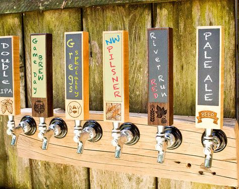 Mens Home Office, Beer Cart, Custom Beer Tap Handles, Black Chalkboard Paint, Red Beer, Coffee Van, Ipa Beer, Beer Tap Handles, Beer Tap