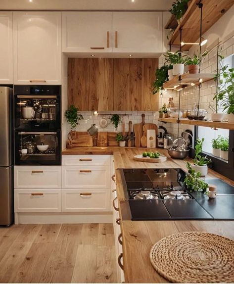 House Loft, Sweet Ideas, Kitchen Board, Cozy Kitchen, Apartment Decor Inspiration, Kitchen Inspiration Design, Interior Modern, Apartment Kitchen, Decor Minimalist