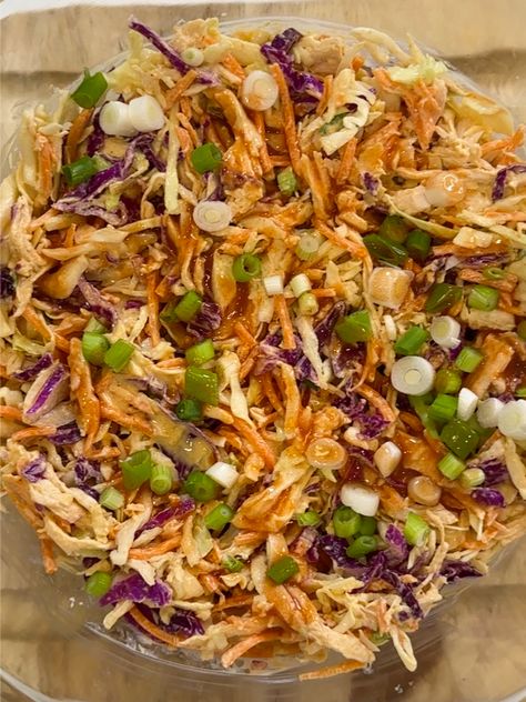 Buffalo Chicken Slaw Buffalo Coleslaw Joy Bauer, Joy Bauer Buffalo Chicken Slaw, Joy Bauer Buffalo Coleslaw, Buffalo Chicken Coleslaw, Hearty Party Food, Buffalo Chicken Slaw, Buffalo Chicken Slaw Joy Bauer, Coleslaw Chicken Salad, Easy Healthy Weekday Dinners