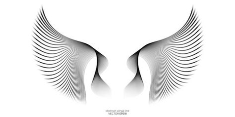 Abstract Wings Tattoo, Abstract Wings, Wing Vector, Original Barbie, Branding Inspo, Bird Wings, Wings Tattoo, Abstract Drawings, Estee Lauder