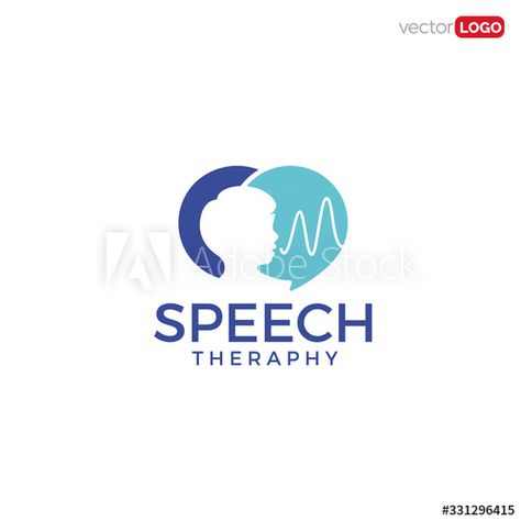 Speech Logo Design, Speech Therapy Logo Design, Speech Therapy Logo, Speech Logo, Slp Student, Therapy Logo, Symbol Logo Design, Speech Pathology, Vector Template