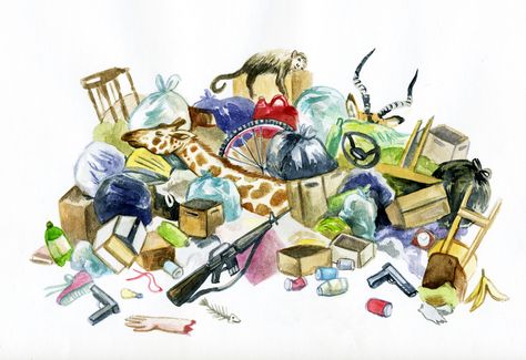 Garbage Illustration, Lisa Hanawalt, Waste Art, Vice Magazine, An Article, Children Illustration, Art Classes, Recycling, Illustrations