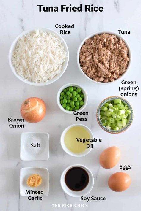 Tuna Fried Rice - The Rice Chick Tuna Fried Rice, Wellington Food, Tuna Rice, Tuna And Egg, Cooking Basmati Rice, Making Fried Rice, Healthy Tuna, Tuna Recipes, Healthy Homemade Recipes