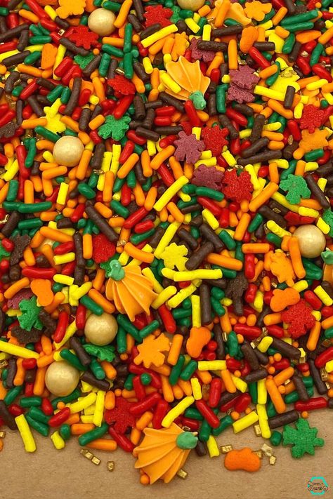 Cake Pops Fall, Fall Sprinkles, Dye Free Sprinkles, Cake Cake Pops, Cake Fall, Patty Cake, Fancy Sprinkles, Pumpkin Leaves, Fall Cakes