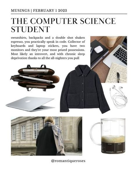 Computer Science Aesthetic Outfit, Women In Tech Aesthetic, Computer Science Student Aesthetic, Modern Academia Aesthetic, Science Student Aesthetic, Computer Science Major Aesthetic, Overachiever Aesthetic, Computer Science Aesthetic, Computer Science Women