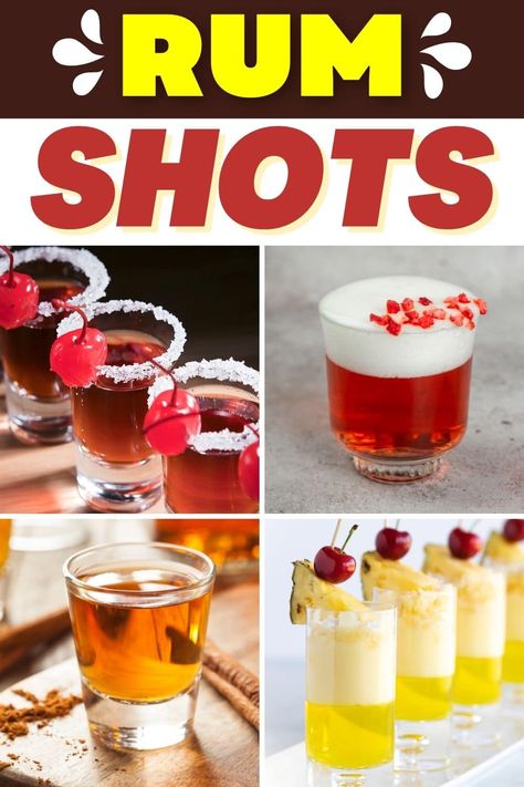 These rum shots are so good and are sure to get you tipsy! From the buttery nipple to Jell-O shots to pudding shots, you'll love these tasty rum shooters. Bacardi Shots Recipes, Jell-o Shots With Rum, Spiced Rum Jello Shots, Easy Shots Recipes, Make Ahead Shots, Tube Shots Recipes, Malibu Rum Shots, Malibu Rum Shots Recipes, Cocktail Shots Recipes