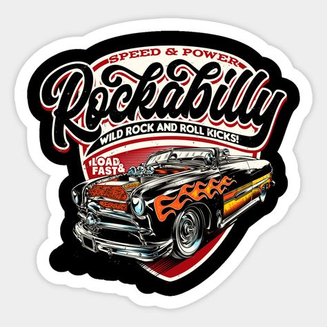 Cool gift for classic car lovers in rockabilly style. If you love classic cars and you like vintage cars from the Usa. Perfect for mechanics in the workshop and drivers of beautiful cars. -- Choose from our vast selection of stickers to match with your favorite design to make the perfect customized sticker/decal. Perfect to put on water bottles, laptops, hard hats, and car windows. Everything from favorite TV show stickers to funny stickers. For men, women, boys, and girls. Dirt Bike Accessories, Carros Vintage, Iron Wall Decor, Rockabilly Style, Decorative Wall Plaques, Diy Vinyl, Car Illustration, Rockabilly Fashion, Car Lover